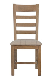 Hatton Wooden Slatted Dining Chair (Natural Check)