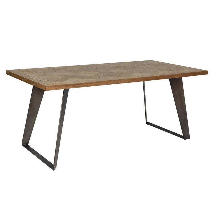 Chevron Fixed Top Dining Table