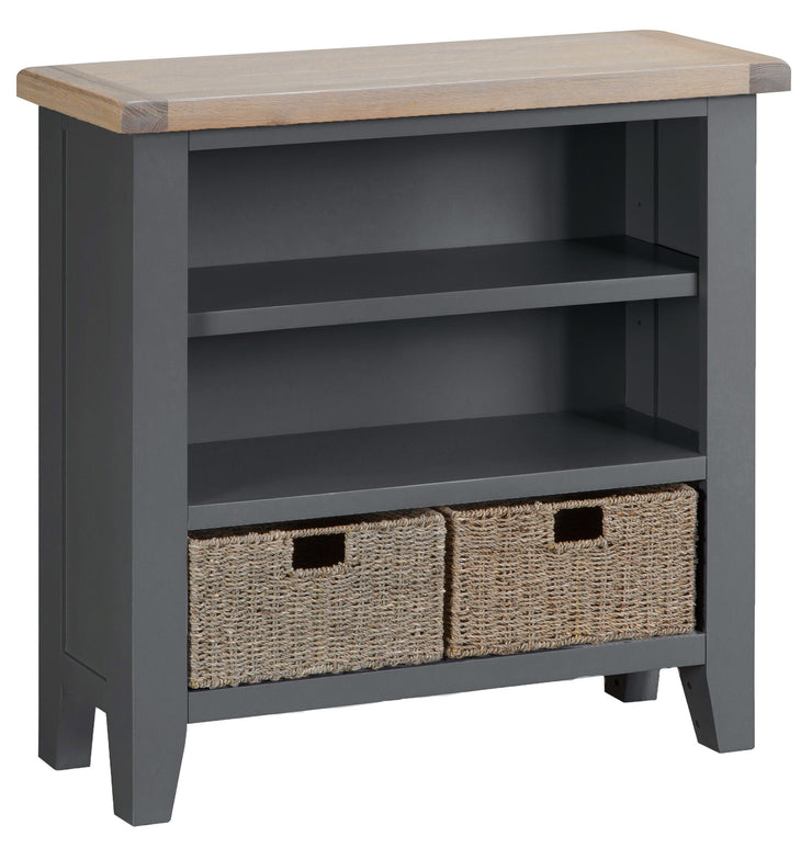 Hampstead Charcoal Small Wide Bookcase