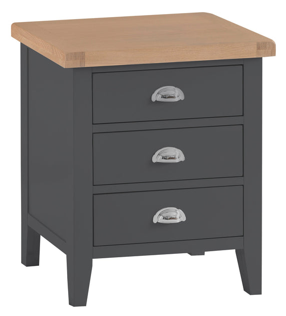 Hampstead Charcoal Extra Large Bedside Table Blackbridge Furnishings