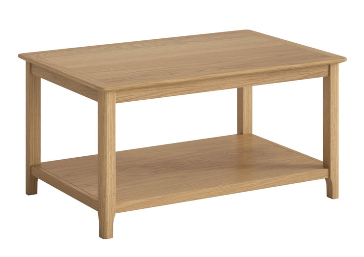 Appleby Oak Coffee Table With Shelf