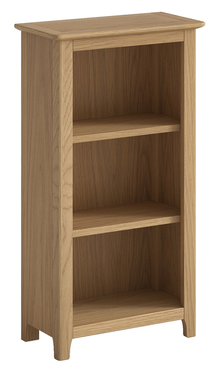 Appleby Oak Low Narrow 2 Shelf Bookcase