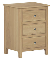 Appleby Oak 3 Drawer Large Bedside