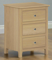 Appleby Oak 3 Drawer Large Bedside