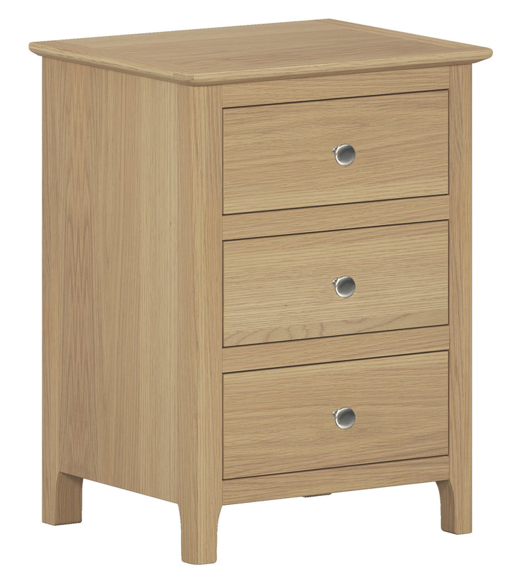 Appleby Oak 3 Drawer Large Bedside