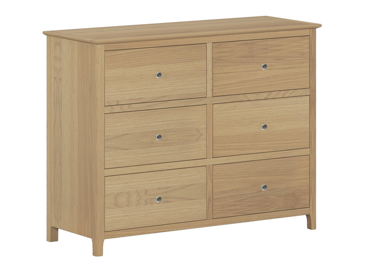 Appleby Oak 6 Drawer Chest