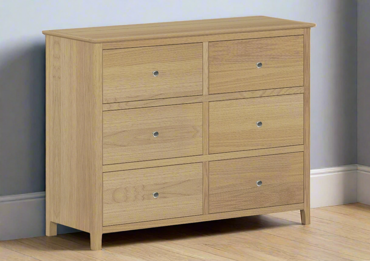 Appleby Oak 6 Drawer Chest