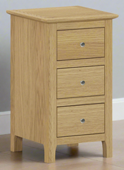 Appleby Oak 3 Drawer Narrow Bedside