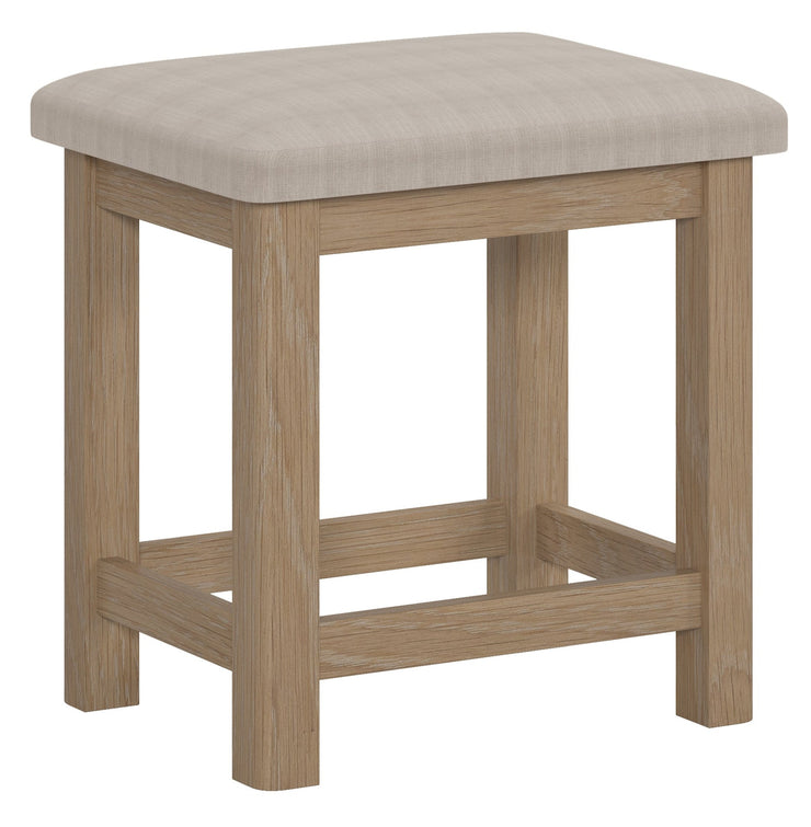 Cambridge Oak Dressing Table & Stool With Fabric Seat