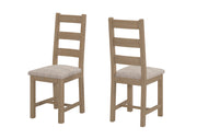 Cambridge Oak Ladder Back Dining Chair With Fabric Seat