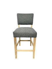 Cottage Fabric Bar Stool - Grey