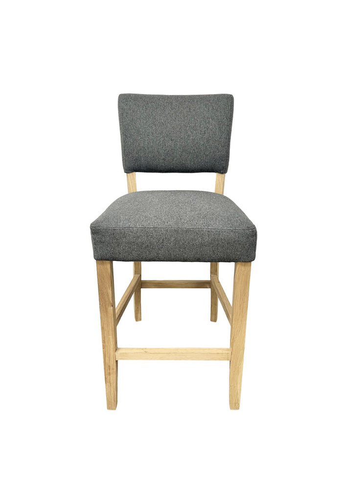 Cottage Fabric Bar Stool - Grey