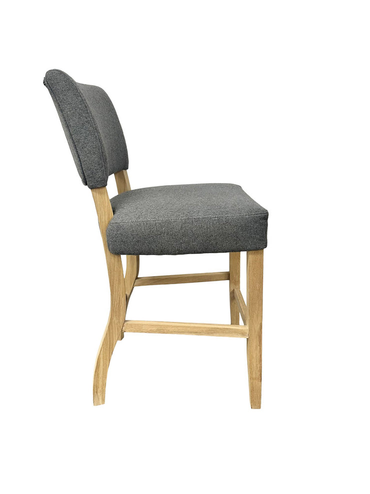 Cottage Fabric Bar Stool - Grey