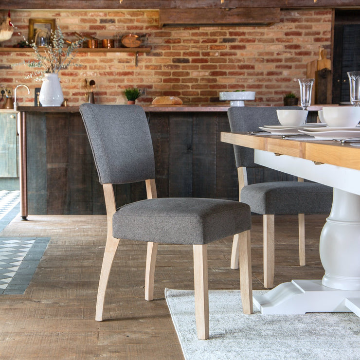 Cottage Fabric Dining Chair - Grey