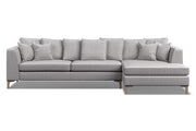 Gray sectional sofa on a white background