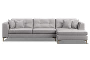 Gray sectional sofa on a white background