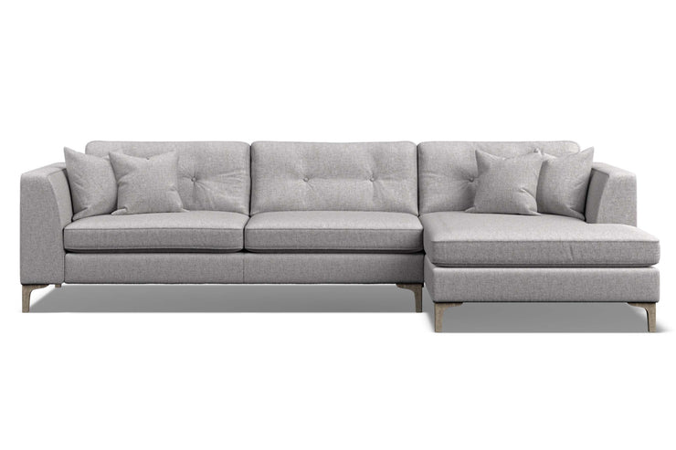 Gray sectional sofa on a white background