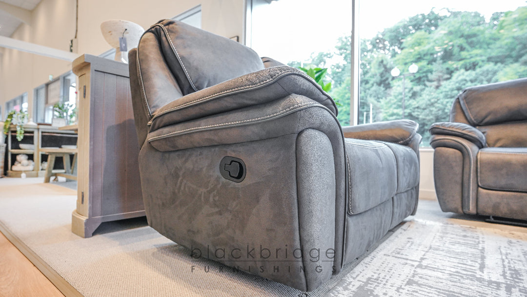 Preston2SeaterReclinerSofaGrey