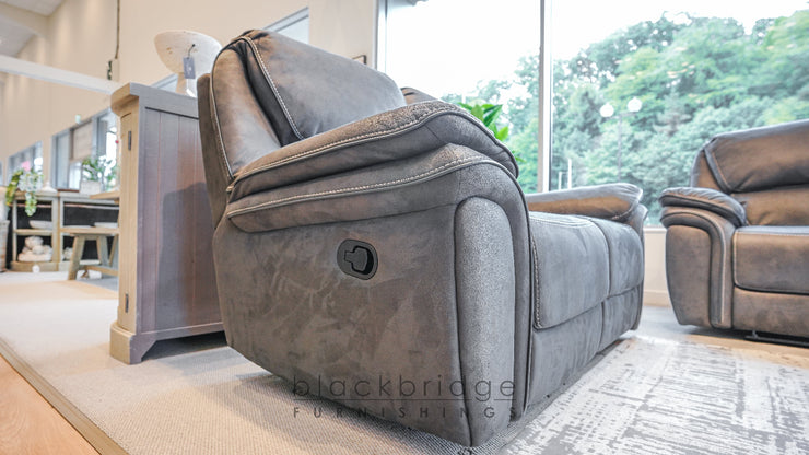 Preston 2 Seater Recliner Sofa Grey