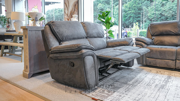 Preston 2 Seater Recliner Sofa Grey