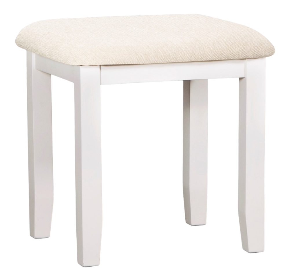 Earlston Dressing Table Stool White – Blackbridge Furnishings