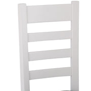 Earlston Ladder Back Fabric Seat Dining Chair - White
