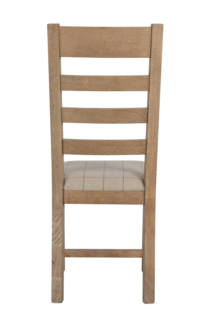 Hatton Wooden Slatted Dining Chair (Natural Check)