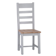 Earlston Ladder Back Wooden Seat Dining Chair - Grey