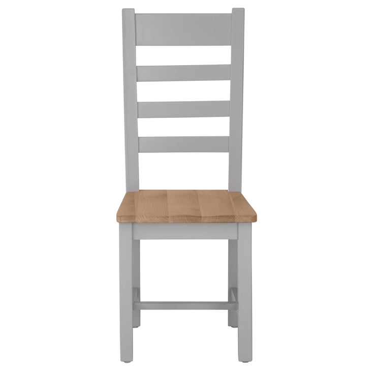Earlston Ladder Back Wooden Seat Dining Chair - Grey