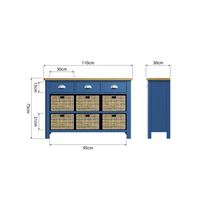 3 Drawer 6 Basket Unit