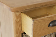 Hampton Oak 2 Drawer 4 Basket Unit