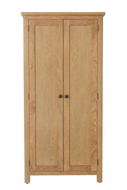 Hampton Oak 2 Door Full Hanging Wardrobe