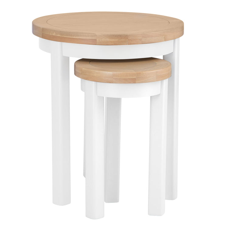 Earlston Round Nest Of 2 Tables - White