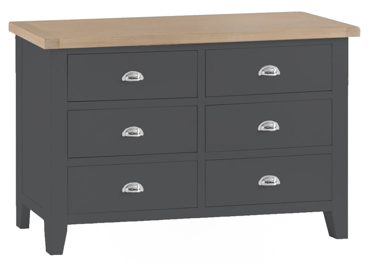 Hampstead Charcoal 6 Drawer Chest Of Drawers